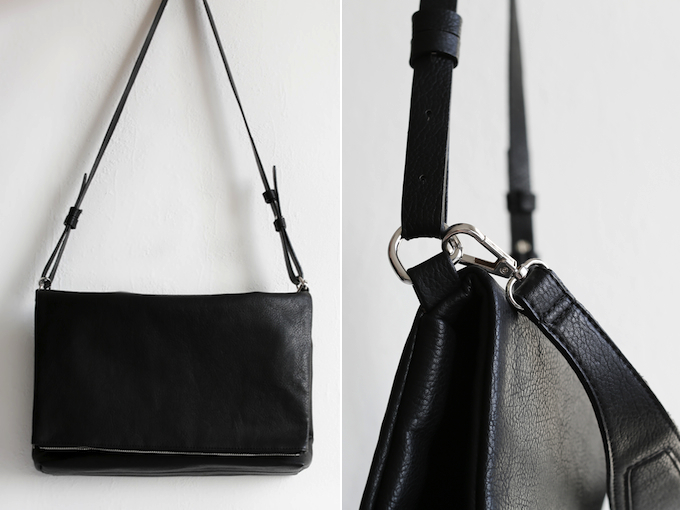 perfect uni bag, perfekte Tasche für uni, minimalistische allzwecktasche, schwarze schultertasche, floralpunk, daisy iphone case